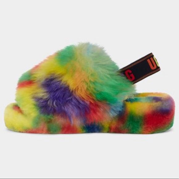 UGGS Rainbow slippers/slides size W9/UK40 - Picture 2 of 12